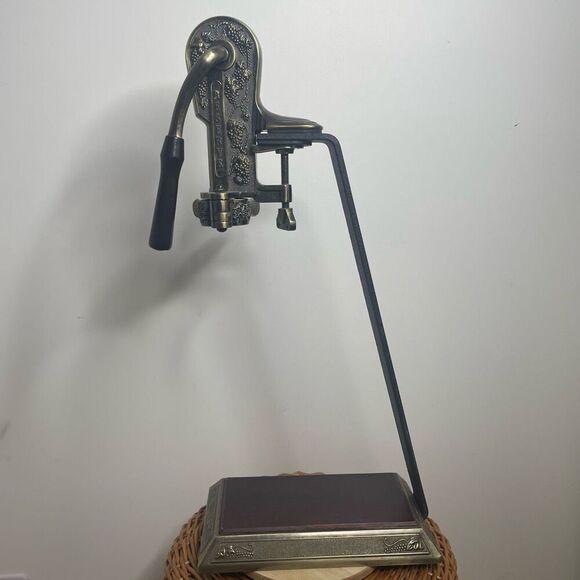 Vintners Reserve 24" Bar Top Wine Bottle Opener w/ Cork Screw & Table Top Stand - Picture 2 of 10